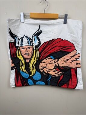 Pottery barn Thor avengers Graphic Cotton Pillowcase - Red, Blue, White